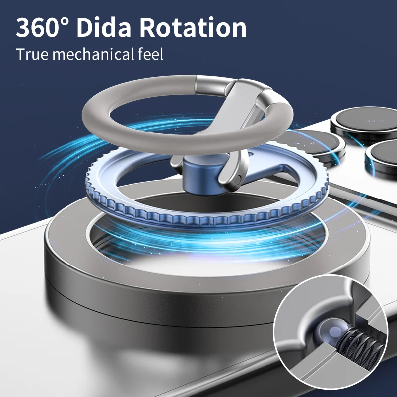 Magnetic Dual-Function Cellphone Stand and Finger Ring Holder