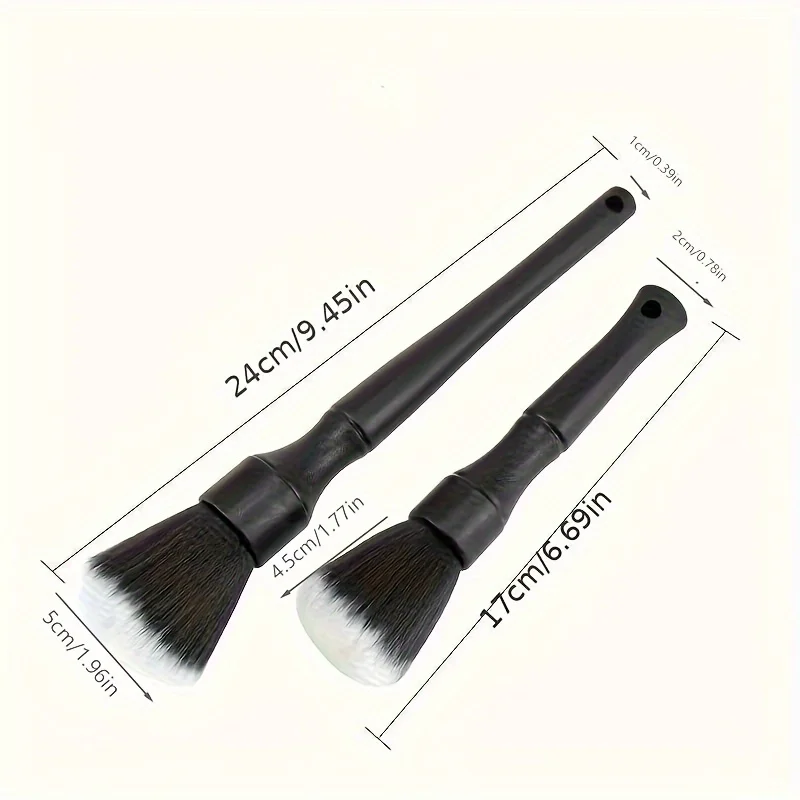 1pc S/L Car Interior Detail Brush - Soft Bristle Cleaning Tool for Motorcycle & Car Dashboard Dust Removal 5