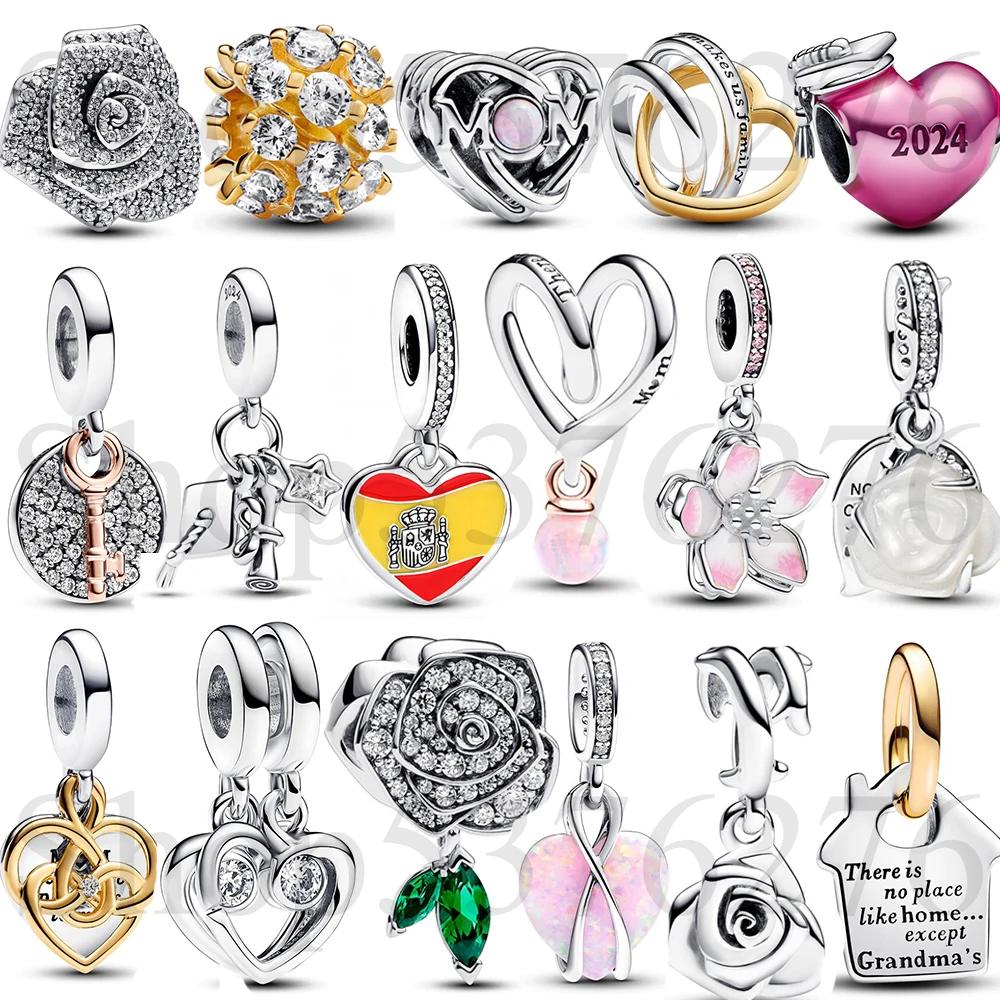 

Женский браслет с подвеской-сердечком, в виде Розы