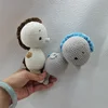1PC Baby Nursing Cute Cartoon Crochet Sea Horse Pendant Rattle For Baby Mobile Pram Crib Ring Accessories Newborn Grasping Toys 2