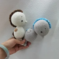 1PC Baby Nursing Cute Cartoon Crochet Sea Horse Pendant Rattle For Baby Mobile Pram Crib Ring Accessories Newborn Grasping Toys 2