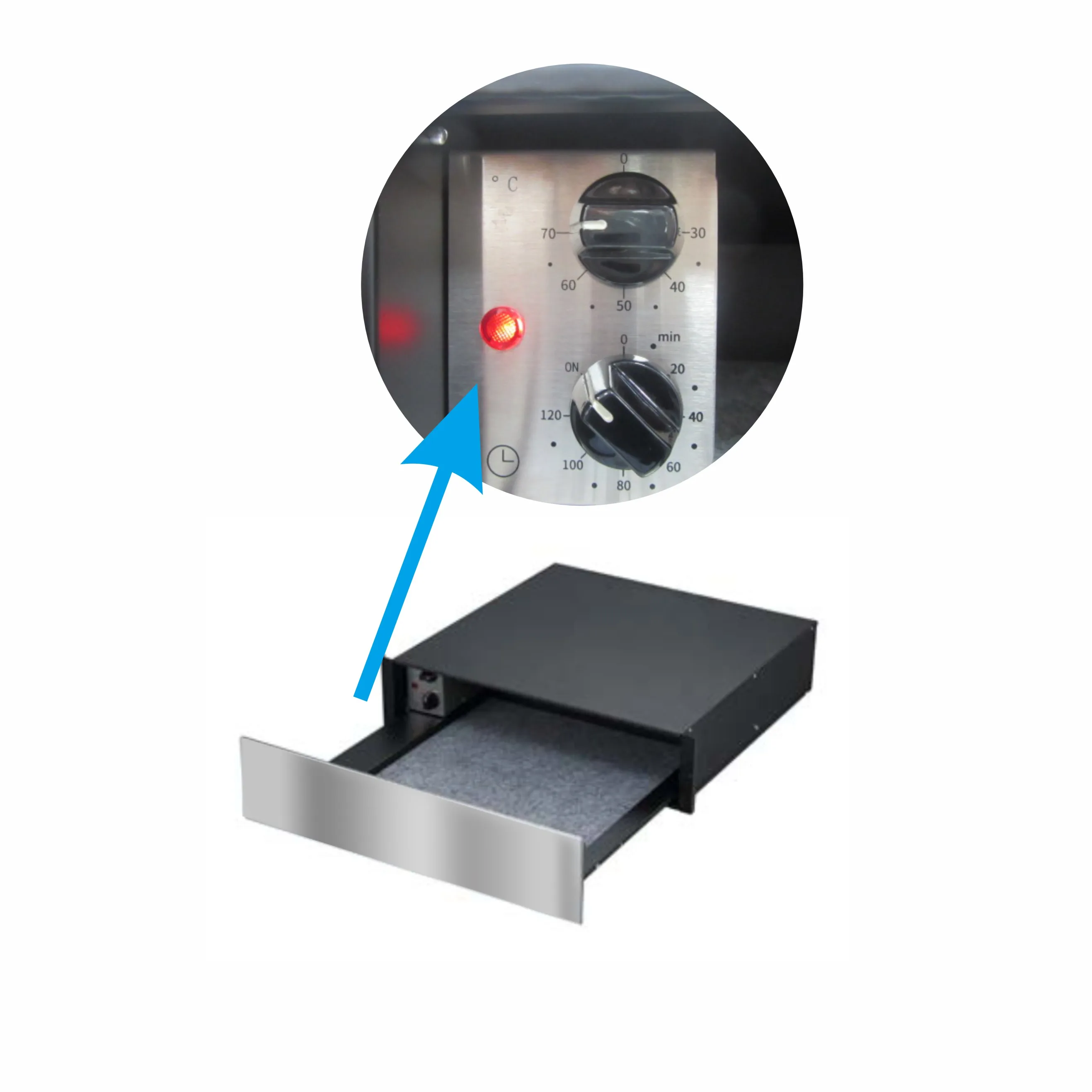 Hot Selling Household Built-in Tempered Glass Warming Drawer
