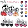 Anal Plug Sexy Toys For Women Men Adult Prostate Massager Butt Plug Heart shape Analplug Trainer Erotic Vibrator Sexshop Toys 1