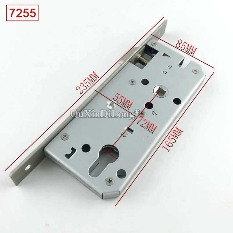 European Mortise Door Lock body Fire-proof Door Lockbody Split Lock Repair Parts Powder Finished 7250 7255 7260 7265