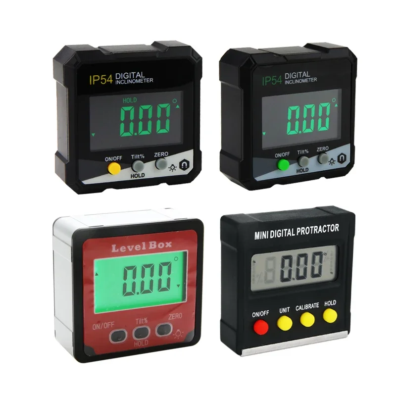 Digital Inclinometer New Angle Protractor 360 Degree Mini Electronic Protractor Angle Finder Gauge Measurement Tools Level Box