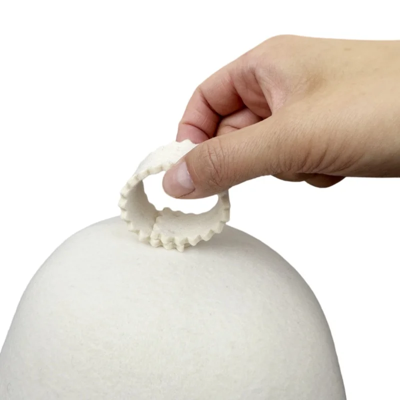 Handmade Premium Merino wool felt sauna hats Men and Women with a Seamless Design 5