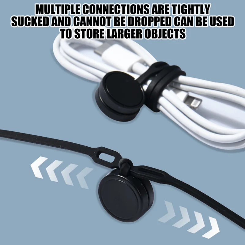 마그네틱 케이블 타이, 자석 전자 코드 타이, 다기능 실리콘 컴퓨터 케이블 스트랩, 재사용 가능한 트위스트 타이, 학교용, 5 개
