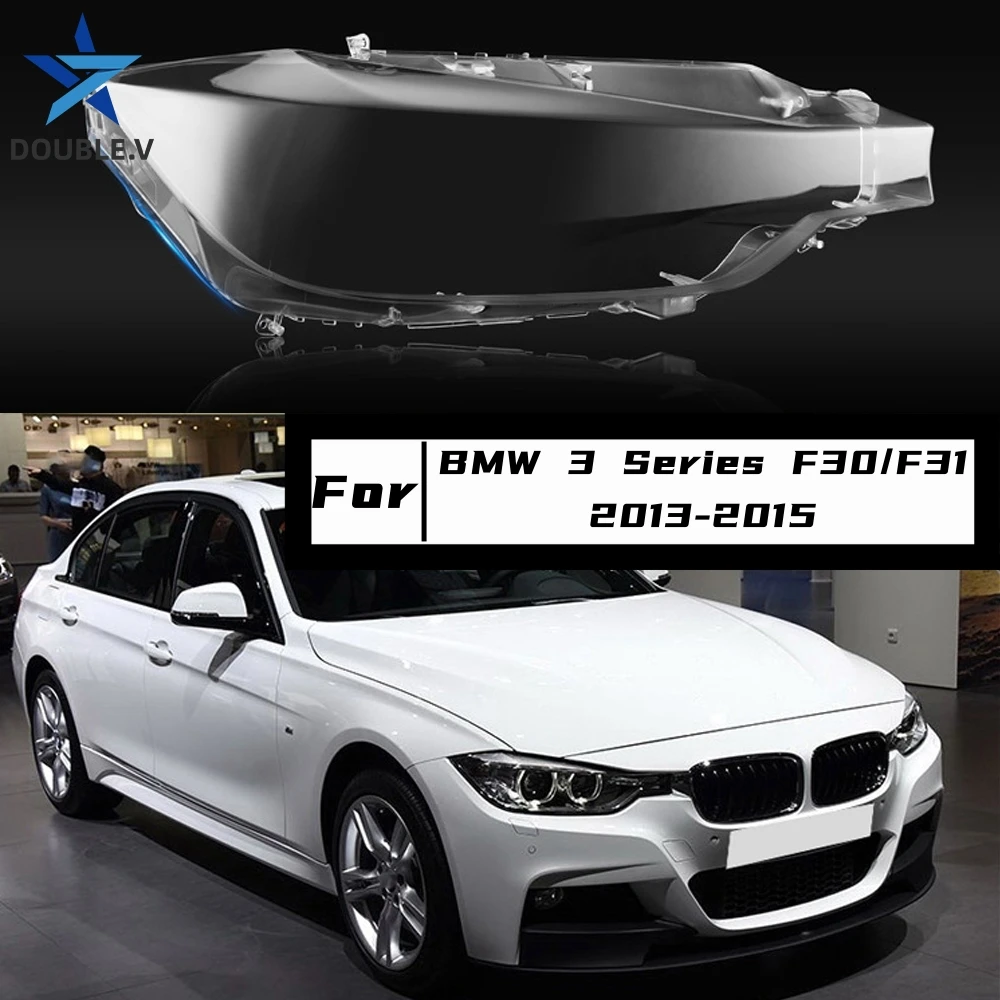 

Left Right Pair Car Headlight Lens Covers Headlamp mask refit for BMW F30 F31 3 Series 2013 2014 2015 Headlight shell lampshade