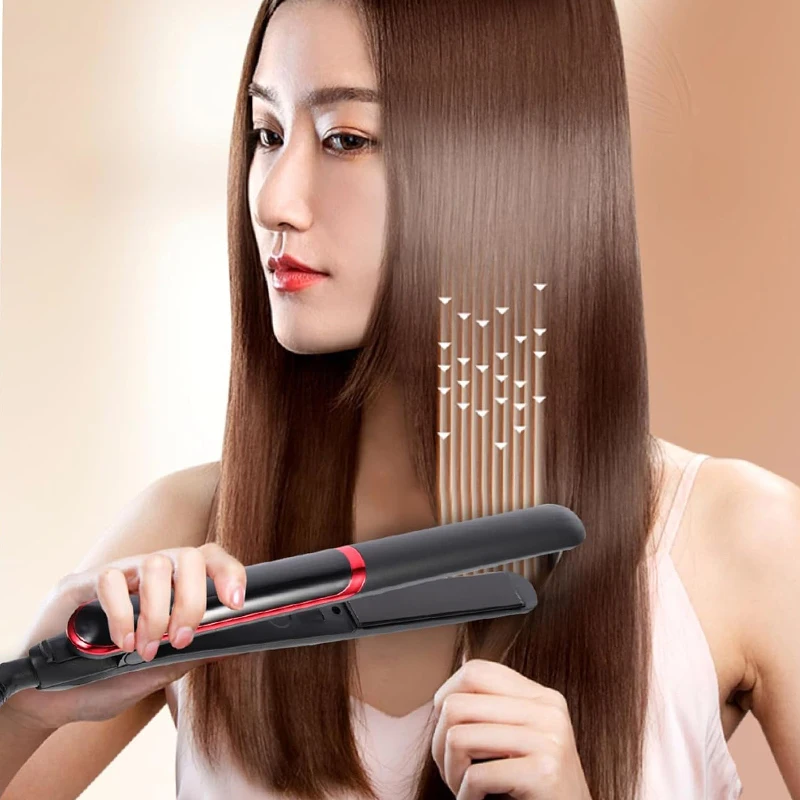 Professional Electric Splint Plat 2 In 1 Hair Straightener Curler Professional Hair Salon Flat Iron Anti Scald Hair Straightener 5