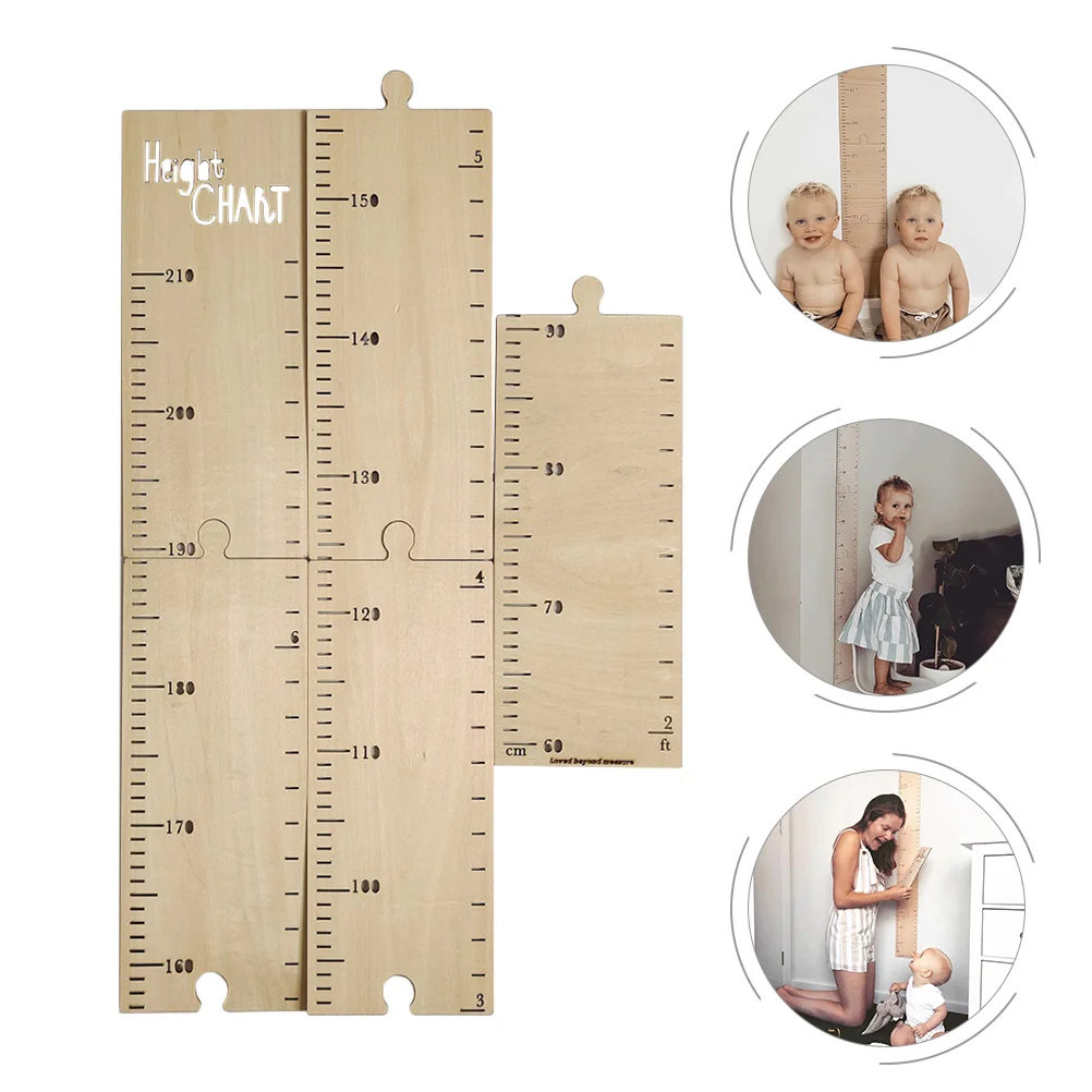 

Nordic Wooden Kids Height Growth Chart Ruler 60-210cm Measurement Wall Stickers Gauge Children Room Wall Decoration