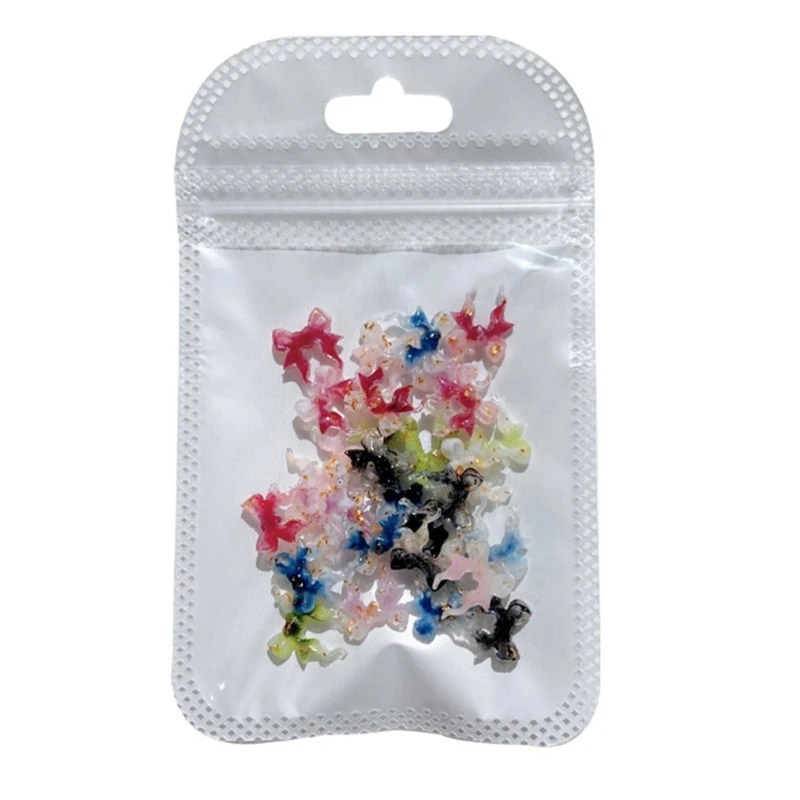 

30x Mix Color Bowknot Bow Nails Art DIY sArt Decorations