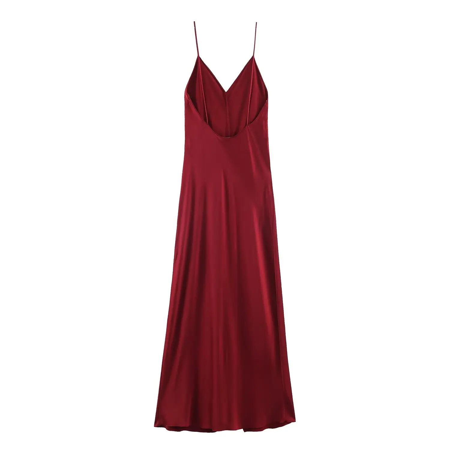 Women Summer Red Stain Sling Dress Elegant Backless Sexy Maxi Dress 2026 New Ladies Party Holiday Dresses