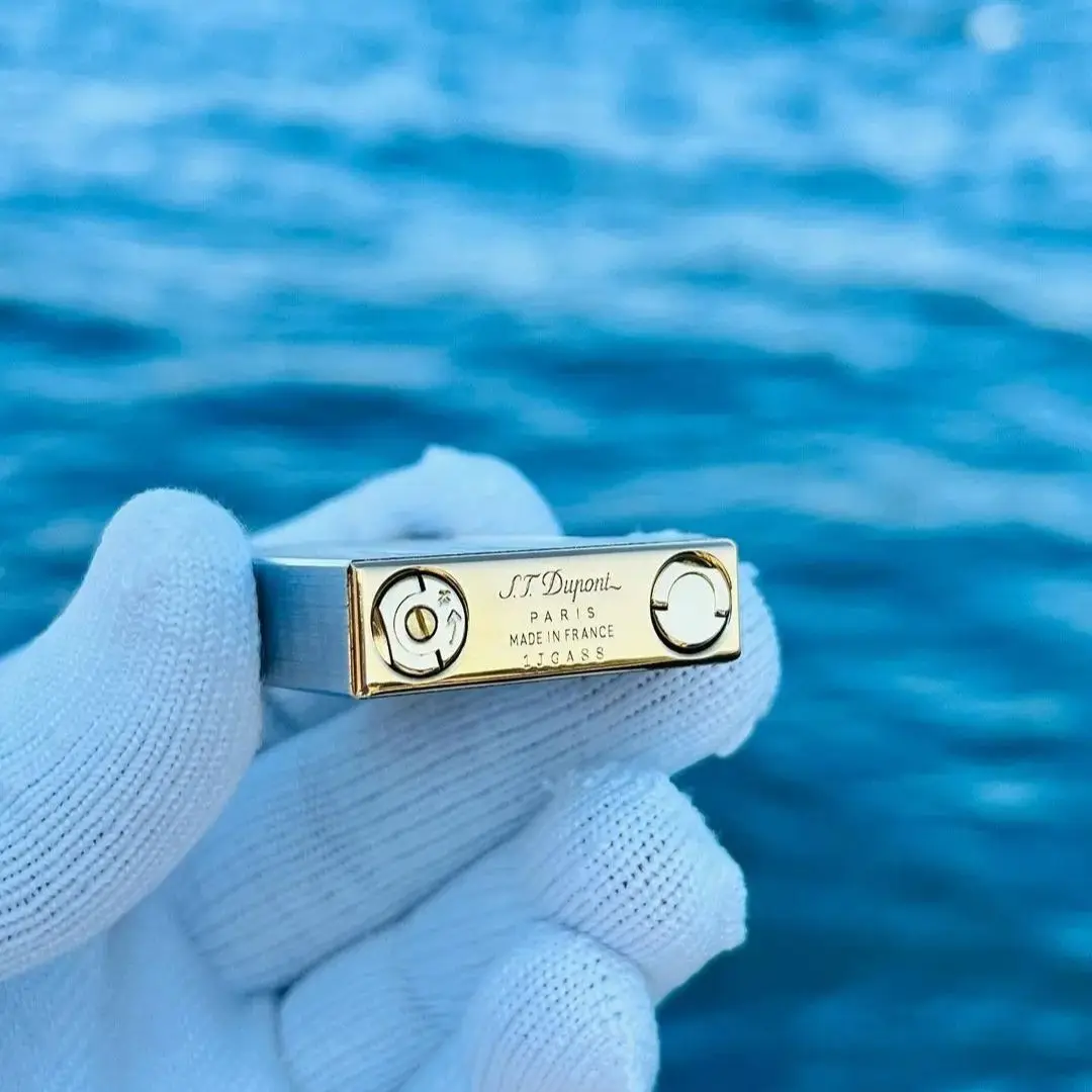 Luxury Gas Lighter Bright Sound Brushed Smoking Gadgets Metal Brass Best Choice Gift Dupont  for Men Smoker Collection 6