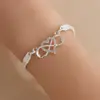 97912-513fa7.jpeg Bracelets de Couple en forme de cœur d'amour pour femmes et hommes, couleur argent, Double couche, chaîne assortie, bijoux cadeau pour amoureux, 1 pièces