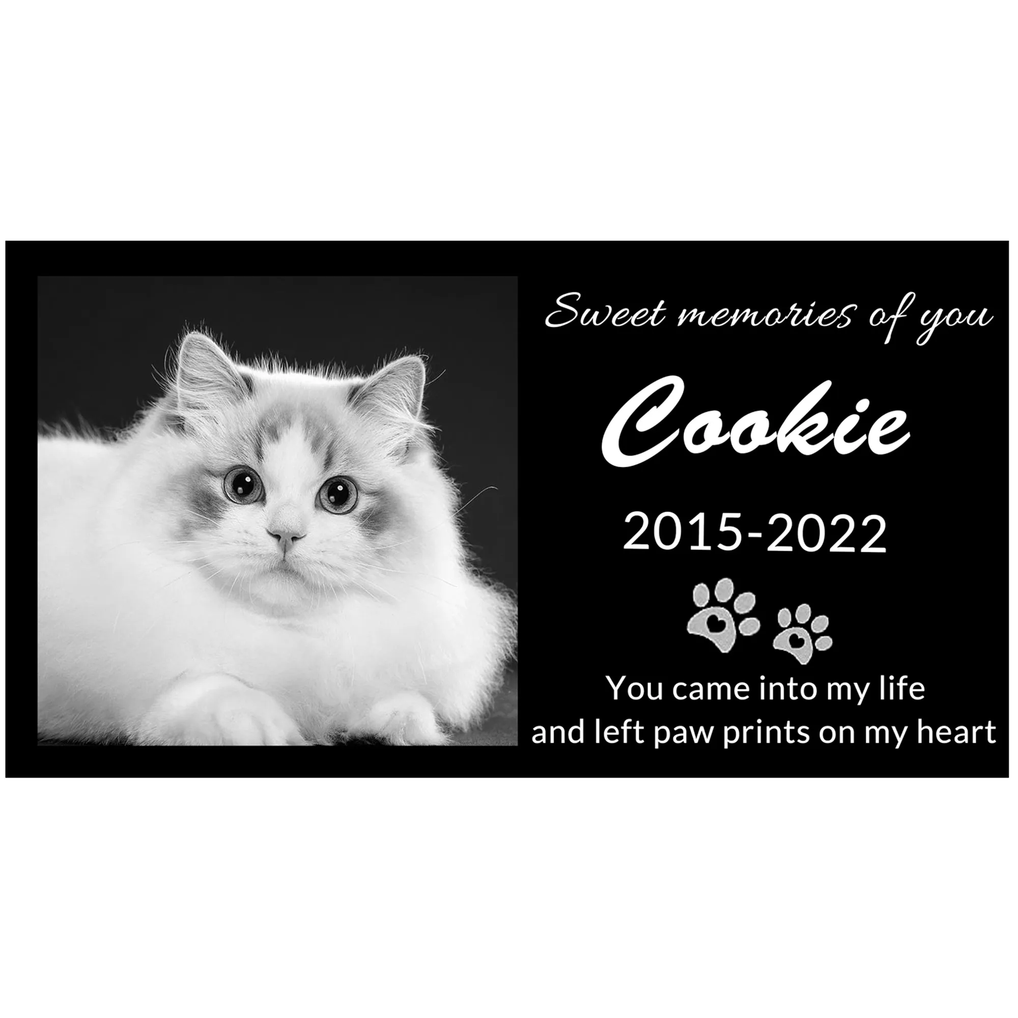

Customized Stone Tombstone with Stand, Pet Grave Memorial Stone, Small Animal Sacrifice, Memorial Stone, Personalized, 1 Pc