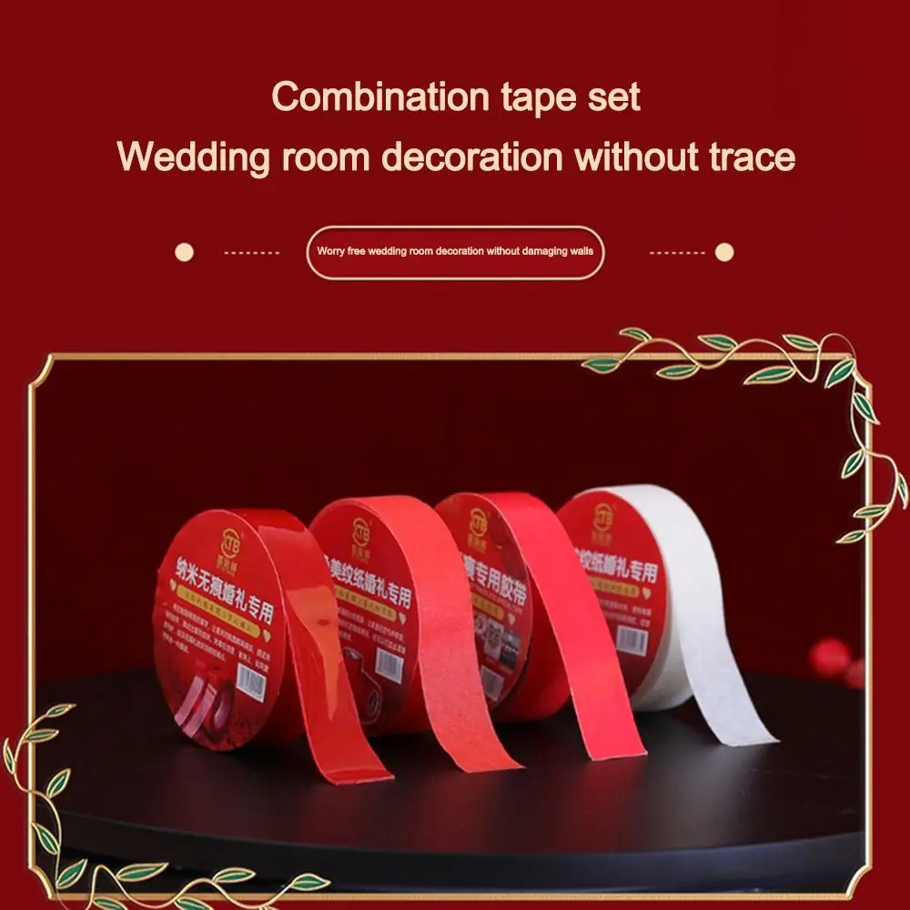 4/5개 탈착식 초강력 양면 접착 방수 재사용 가능한 투명 나노 테이프 그리드 접착 테이프