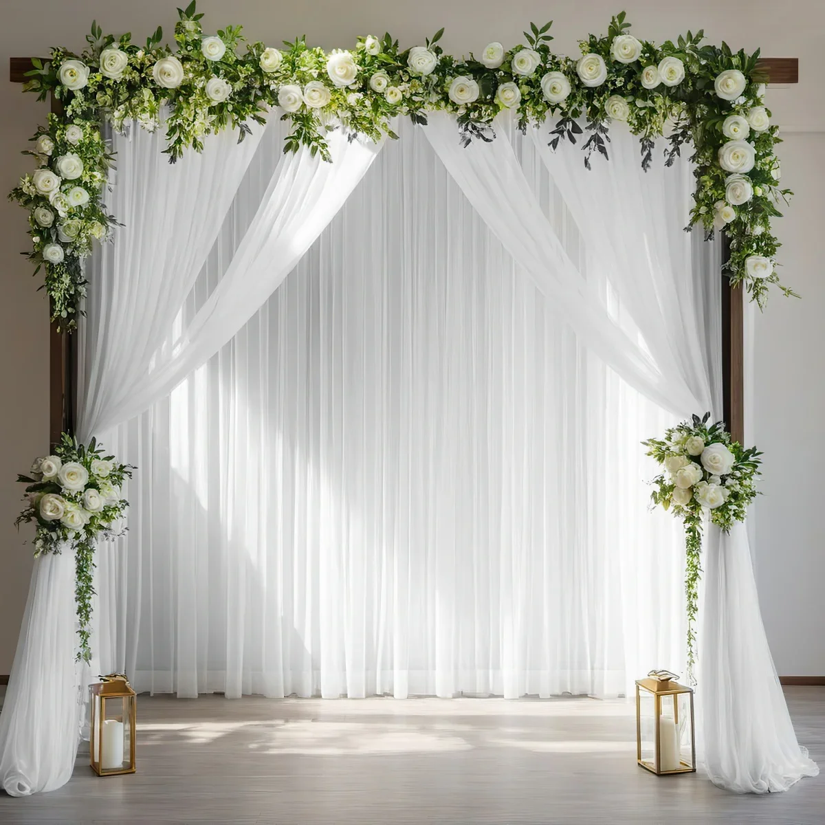 Noble and elegant wedding decoration curtains(150x300cm) hexagonal background