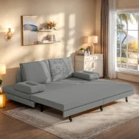 Rosahqnda 2-местный диван с функцией сна, раскладной диван-кровать, двуспальный диван, многофункциональный диван для гостиной — изображение 6