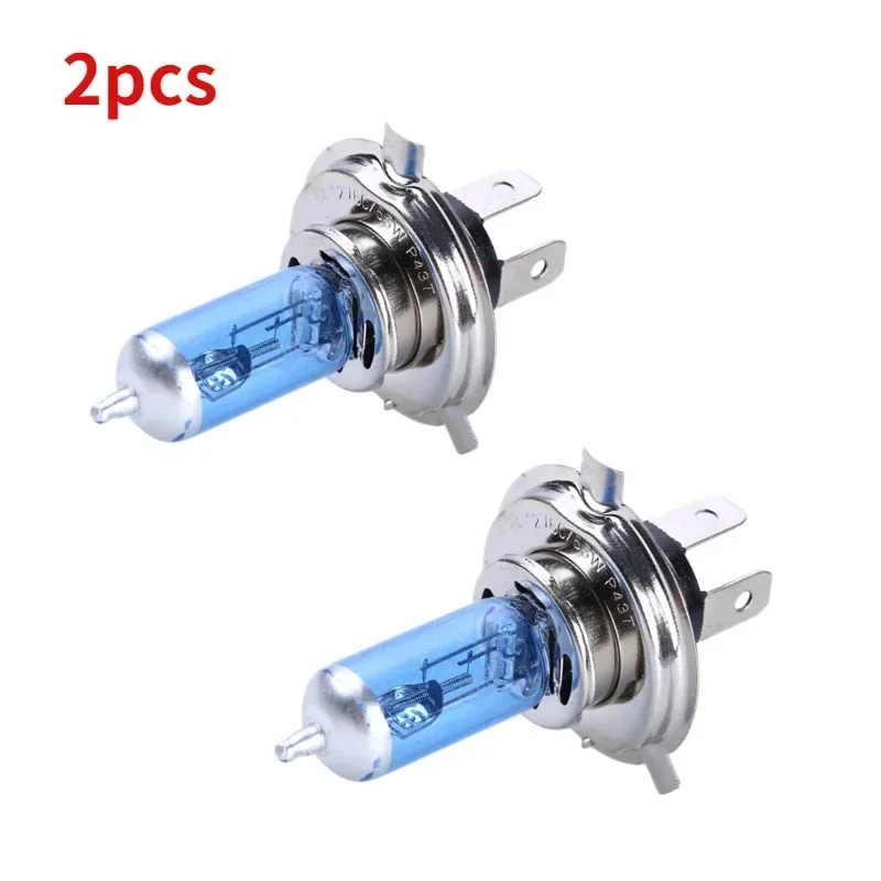 2pcs H4 55W Halogen Car Light Bulb High Low Beam H4 12V 60/55W P43T 9003 Super Xenon White 6000K Headlight Lamp