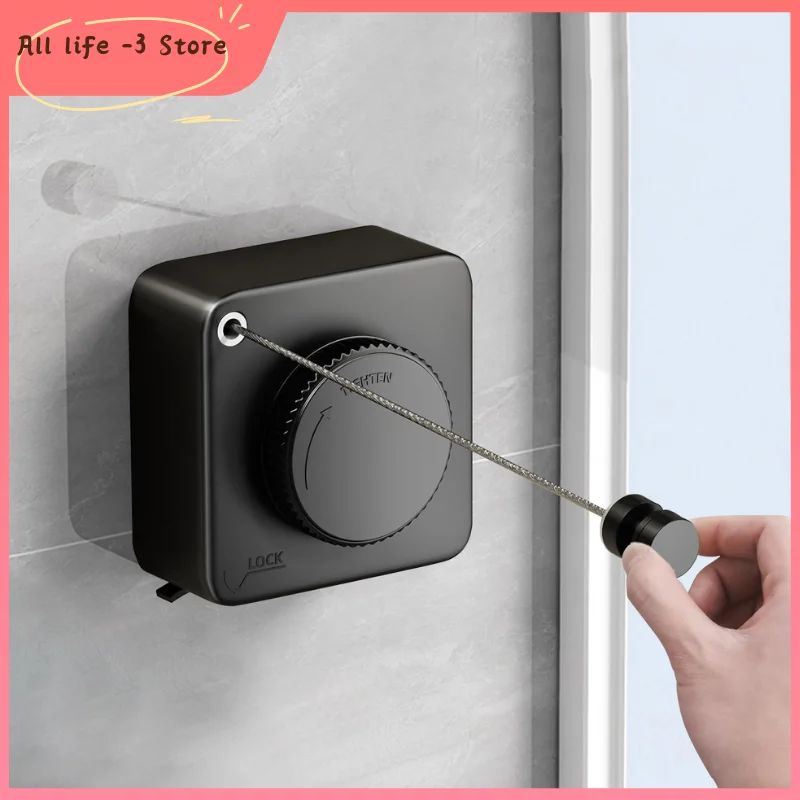 Corde à Linge Rétractable 4,2M - Étendoir Fil à Linge Extensible Et Compact Pour Intérieur, Balcon