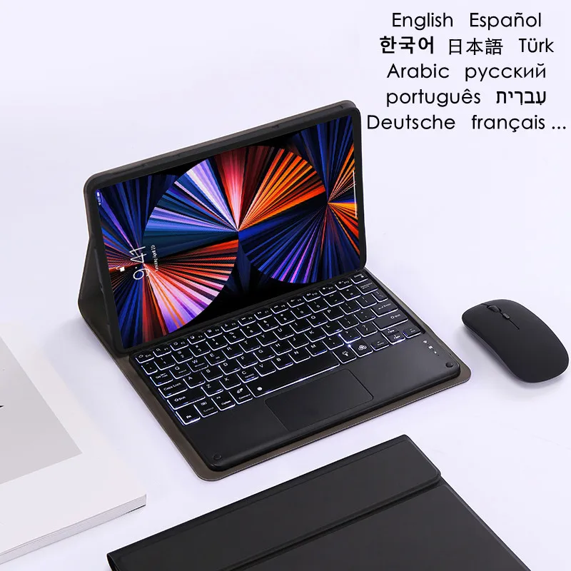 para Huawei Honor Pad 12 Polegada Case de Teclado para Honor Pad Hey-w09 Tablet Capa Russo Espanhol Coreano Teclado Teclado Case
