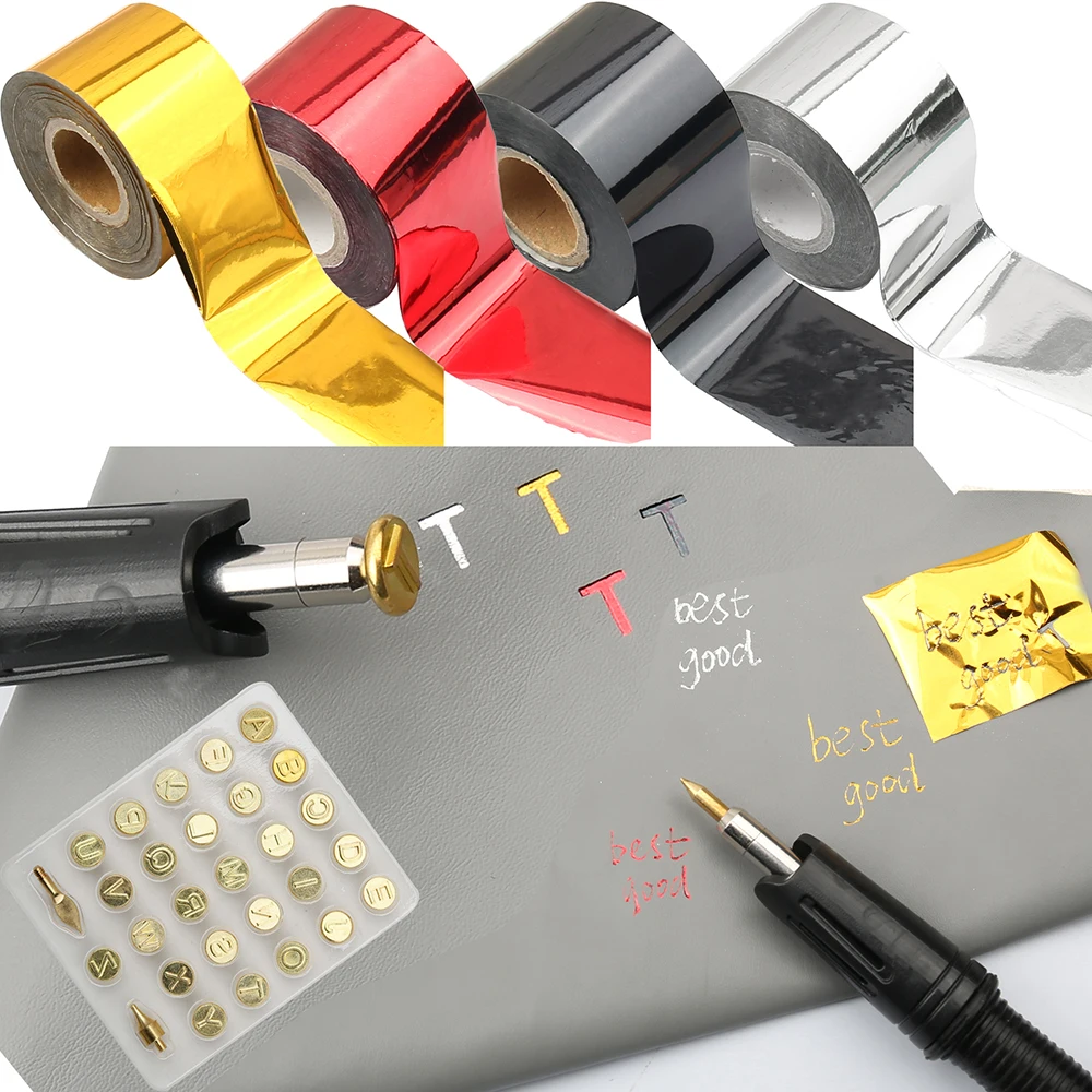 Hot Stamping Applicator Kit Heated Foil Pen Electric Applicator Tool Apply Foil to LeatherCraft Handmade Stamping