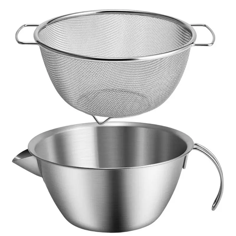 

Stainless Steel Colanders & Food Strainers Multi Purpose Basin Rice Washer Strainer High Capacity Kitchen Tools for Pasta Salad