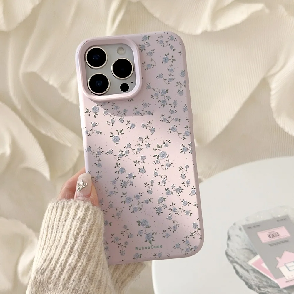 Elegant Floral Silicone Shockproof Phone Case - Soft Protective Bumper Back Cover