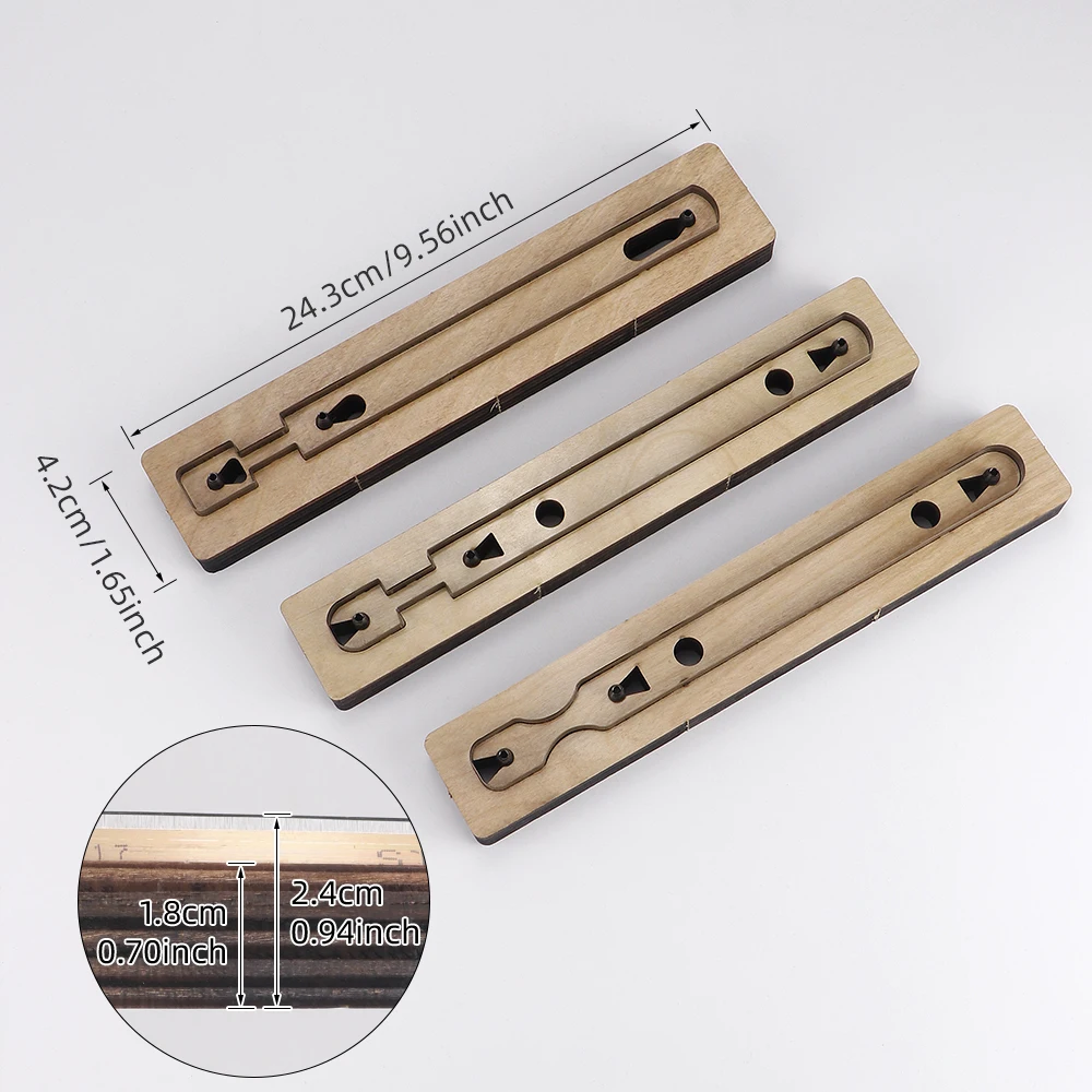 Wooden Punching Die Key Chain Stencil Tools Creative Keychain Handcraft Pendant Template DIY Leather Tool Cutting Mould
