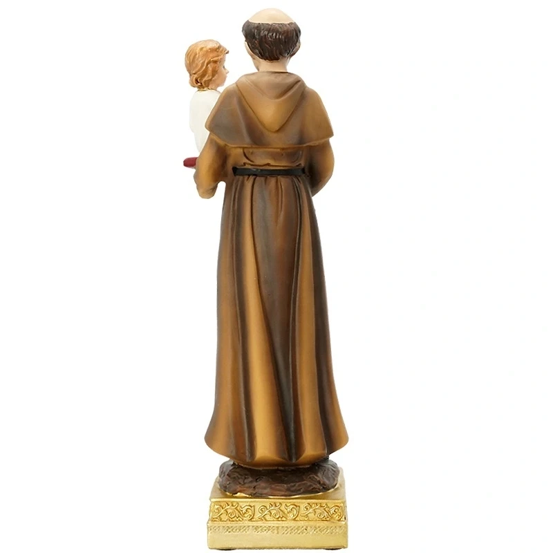 1PC Saint Antonio Statue Icon Catholic Saint Family Prayer Ornaments Jesus Christ Home Decoration Resin Crafts christian statue home decor items