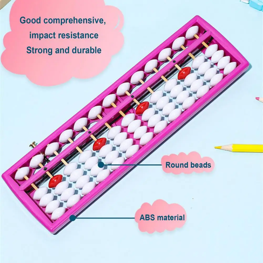 13-Row 5 Beads Abacus Mathematics Standard Abacus Soroban Learning Game Simulated Kids Beads Calculating Calculators
