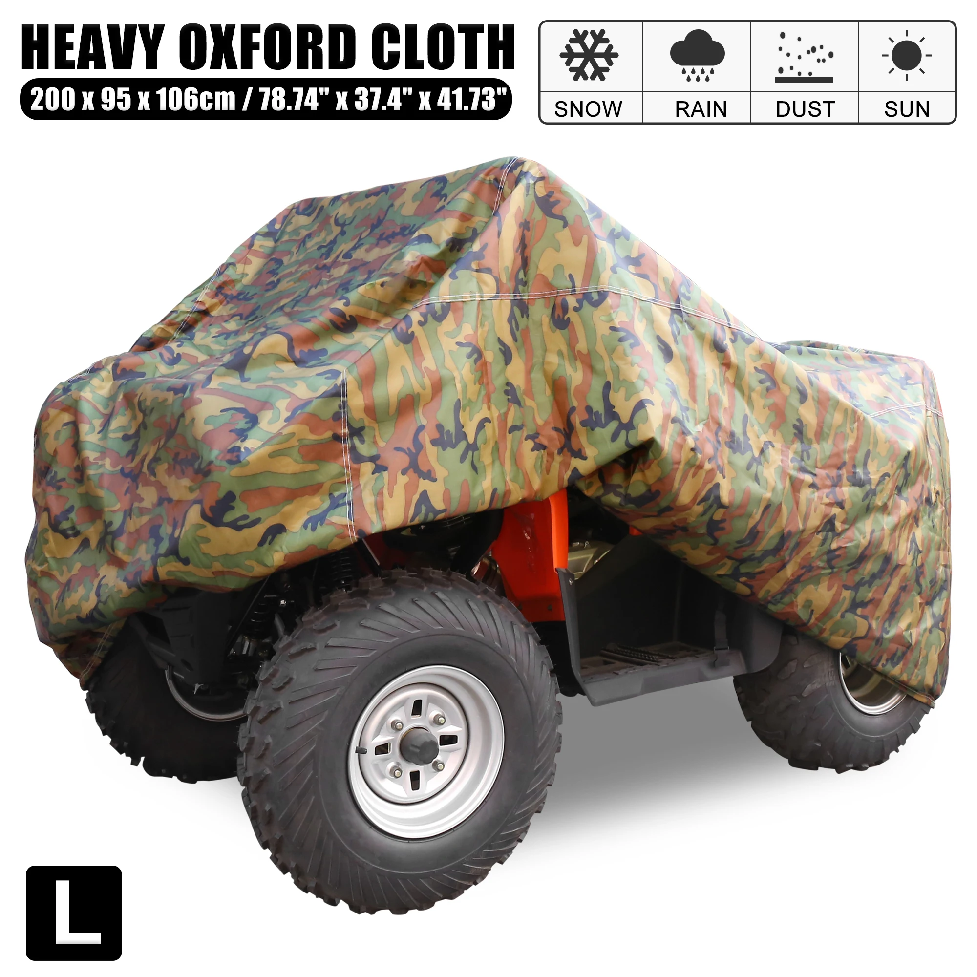 Uxcell M L Xl Xxl Xxxl Camo Atv Cover Impermeabile Outdoor Quad Bike 4 Wheelers Protector Accessori Atv Per Polaris Honda Suzuki