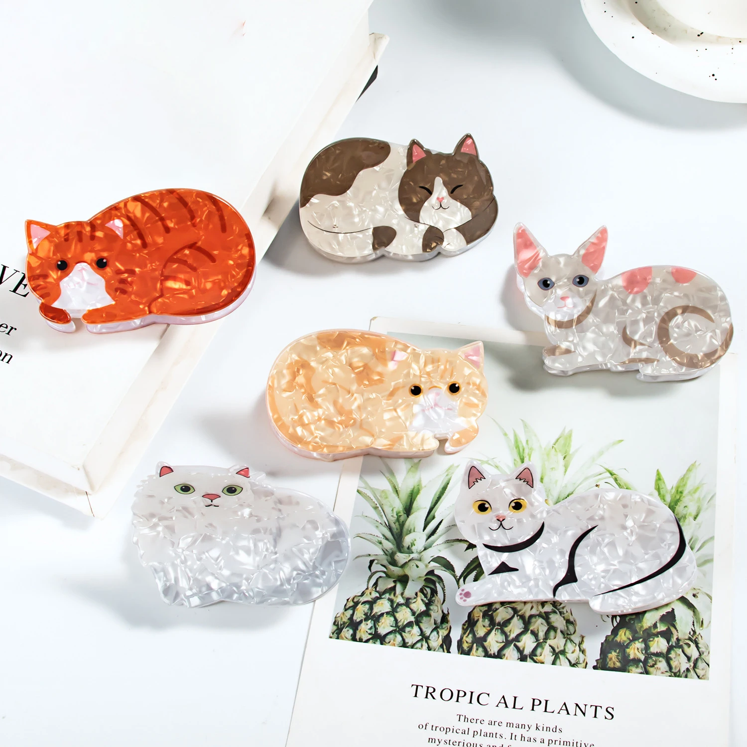 Charming Cat Cartoon Hair Clips - Cute Kawaii Fashion Hair Accessories