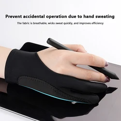 For Universal Pencil Gloves Palm Rejection Art Painting Sketching Two Finger Painting Tablet Pad Pen Glove For Tablet