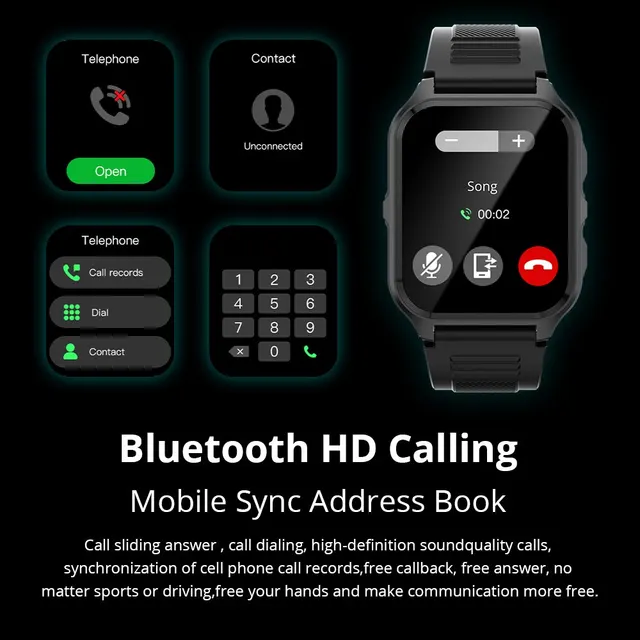 COLMI P73 1.9" Outdoor Military Smart Watch Men Bluetooth Call Smartwatch For Xiaomi Android IOS, IP68 Waterproof Fitness Watch 3