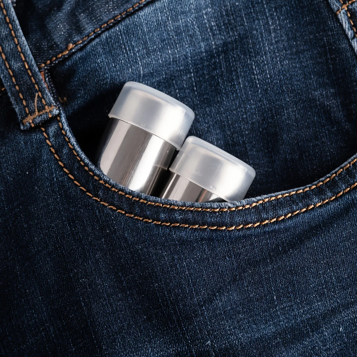 2pcs, Stainless Steel Mini Spice Jars, Portable Outdoor Salt and Pepper Shakers