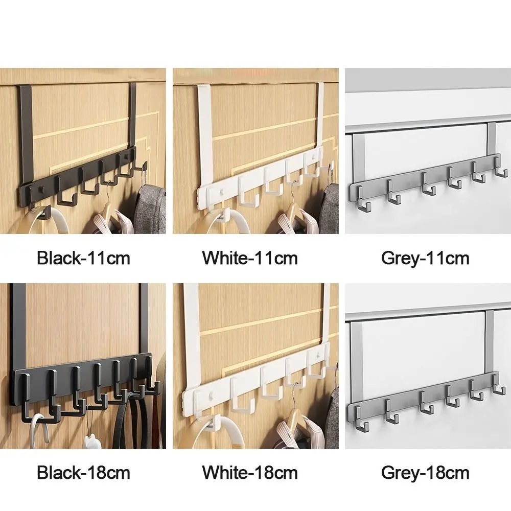 Hooks Over The Door 6 Hooks Clothes Coat Hat Towel Hanger Home Bathroom Organizer Rack Kitchen Accessories Holder storage hook door hook hat rack