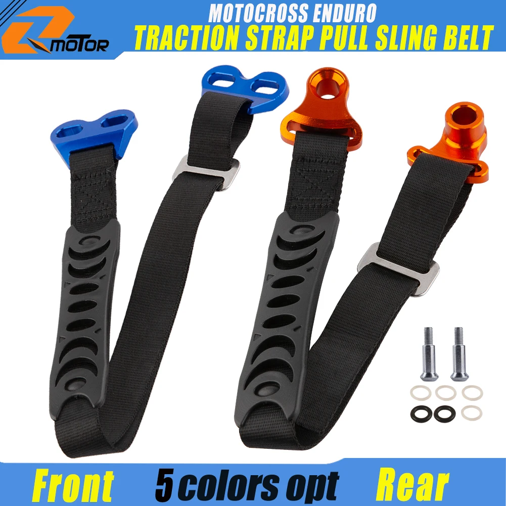 CNC Rescue Traction Strap For Yamaha KTM Kawasaki Suzuki Honda Husqvarna CRF YZ KX EXC SX Road Motocross Enduro traction strap