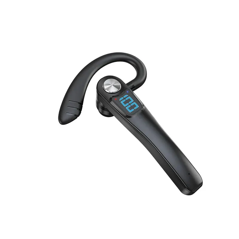 Wireless Single Ear Headset with Mic - Noise Cancelling, Waterproof, Long Battery Life