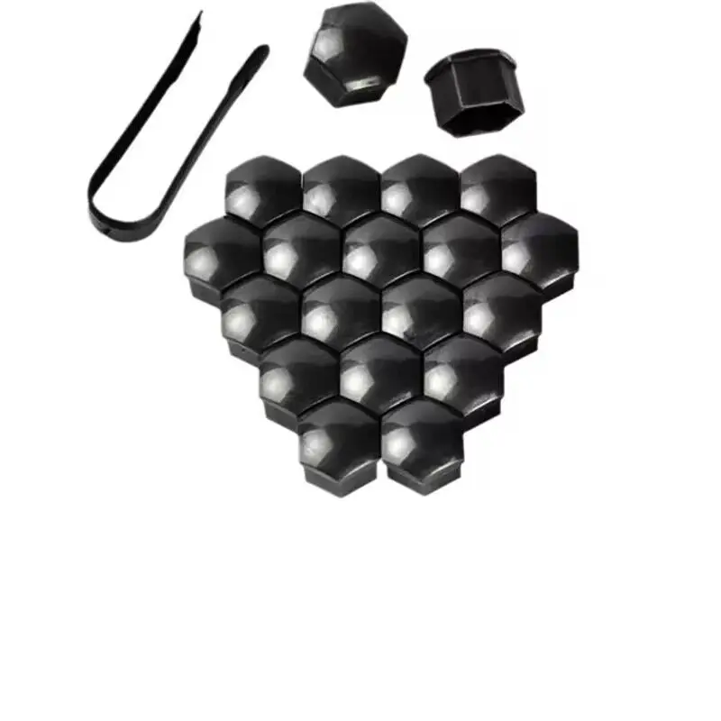 Pack of 20 - 17mm Wheel Lug Nut Covers in Black Finish