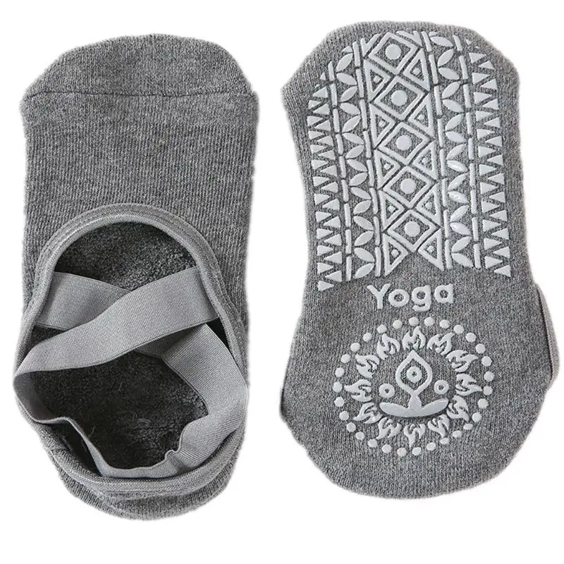 Sports Socks Fitness Sports Socks Sport Socks Pilates Socks Cotton Sock Slippers Silicone Non-Slip Yoga Socks For Woman Pilates Barre Dance Slippers Ballet Breathable Ladies Sport Foot Backless Sock