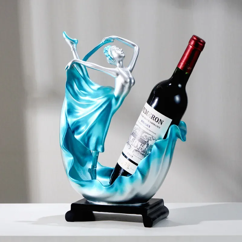 

European Luxury Beauty Wine Rack Accessories Handicraft Resin Wine Holder Livingroom Cabinet Home Furnishing Wine rack