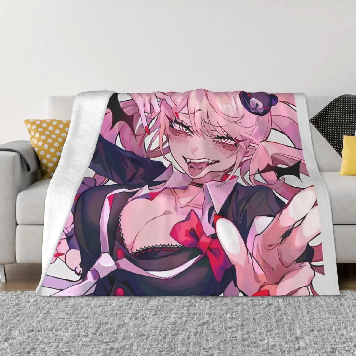 

Danganronpa Makoto Game Blankets Enoshima Junko Monokuma Coral Fleece Plush Decoration Bedroom Bedding Couch Bedspread