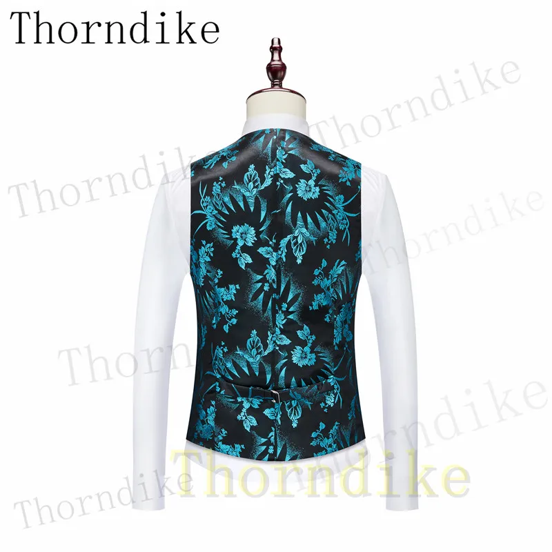 Thorndike Spring And Autumn Men Business Casual Suit Fashion Single Blazers Trousers Vest New Jacquard Wedding Suits Fit
