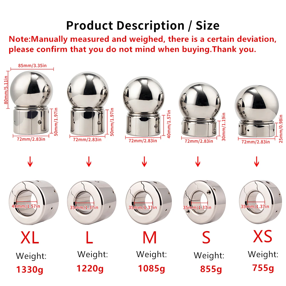 5 Sizes Super Weight Testicles Ball Stretcher CBT Male Heavy Cock Scrotum  Pendant Lock Metal Penis Ring BDSM Sex Toys For Men - AliExpress