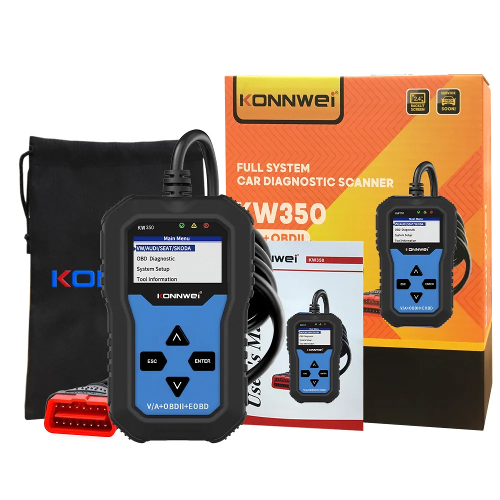 

KONNWEI KW350 V007 OBD2 Car Engine Dagnostic Tool inspection engine, ABS, airbag, for VW / Audi / Skoda / Seat series vehicles