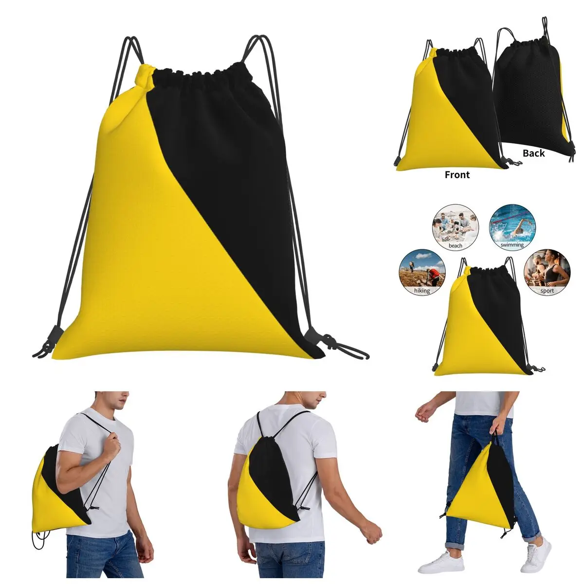 

AnCap Flag Drawstring Bags Gym Bag premium Backpack Funny Novelty Field pack
