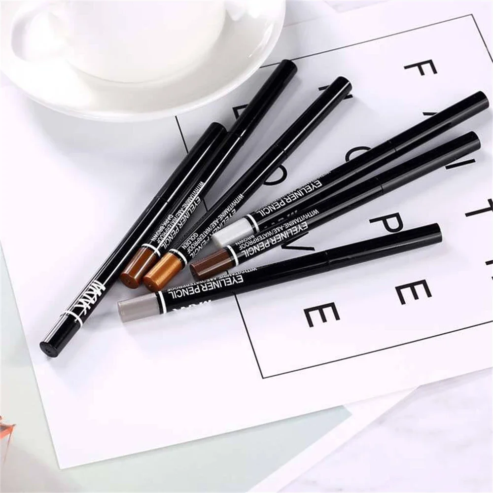 Waterproof Long Lasting Black Eyeliner Pencil Smudge Proof Set_voghion.com