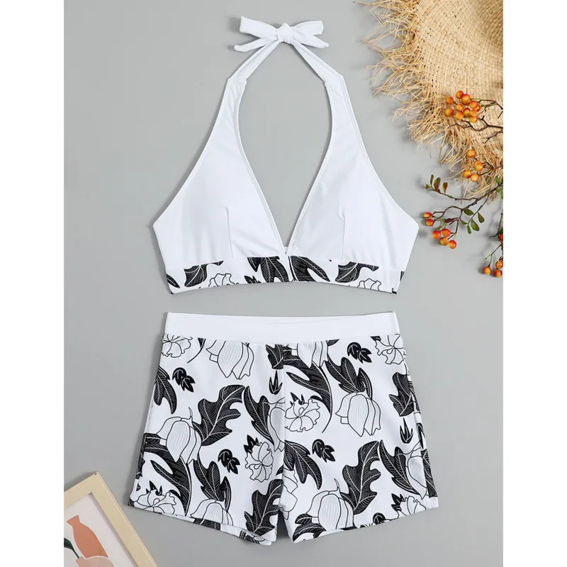 

White Separate Swimsuits Tankini Set Female Swimwear 2023 Sports Beach Wear Two-Piece Bathing Suits Pool Women Swimming Suit