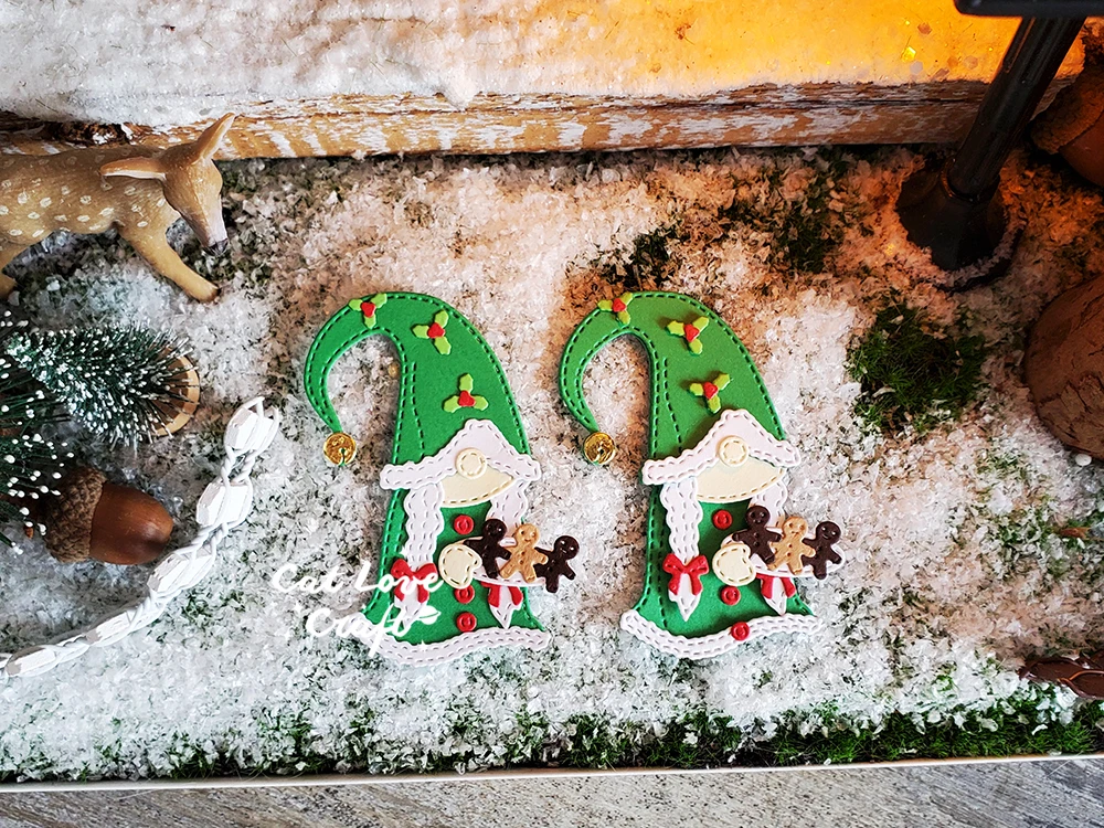 Description Picture 2 of itemGingerbread cookie Christmas Gnomes Metal Cutting Dies Scrapbooking Stencil Die Cuts Card Making DIY Craft Embossing New Dies